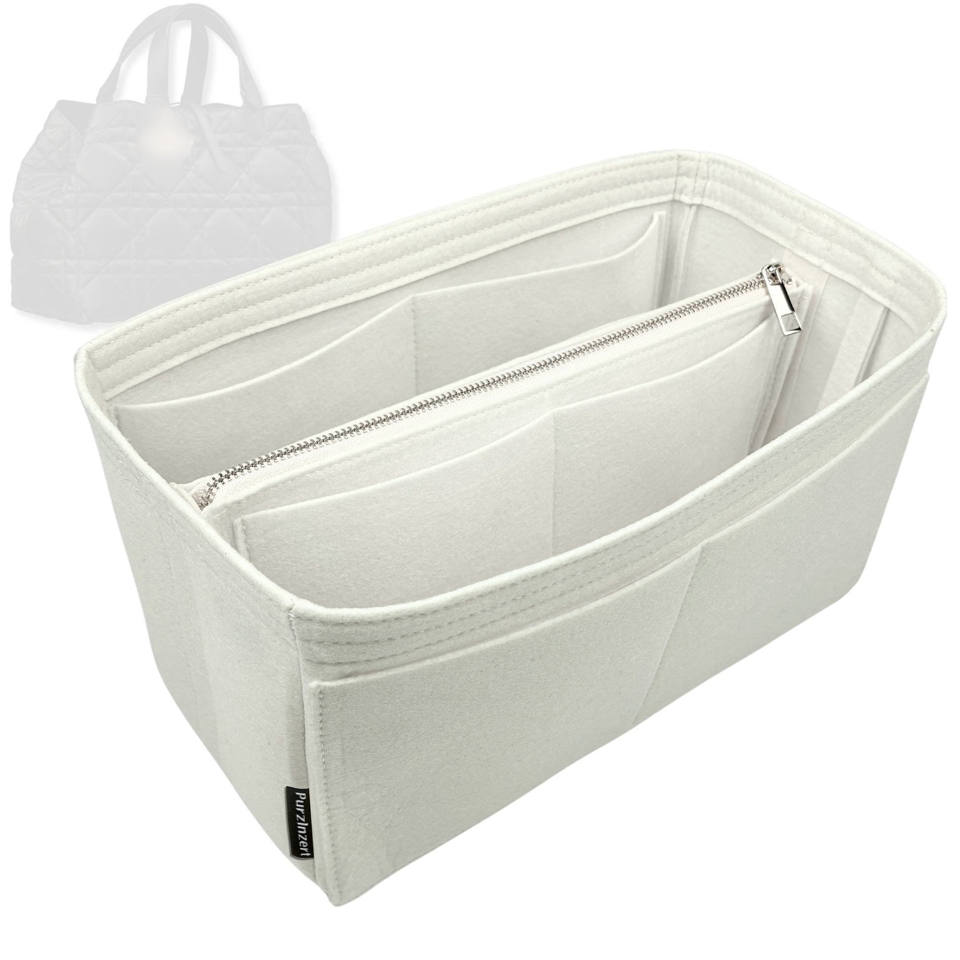 Bag Insert for (Dior, Small Toujours Bag) Organizer Tote Purse Organiser Liner Shaper [Premium Felt Material]