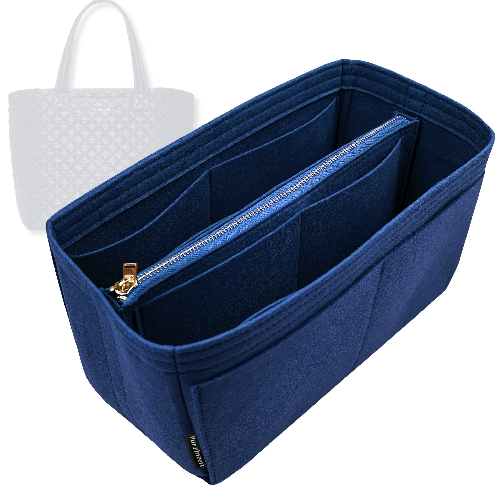 Bag Insert for (MZ Wallace, Large Metro Tote) Organizer Tote Purse Organiser Liner Shaper [Premium Felt Material]