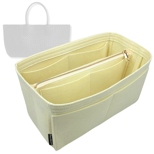 Bag Insert for (Bottega Veneta, Small Cabat) Organizer Tote Purse Organiser Liner Shaper [Premium Felt Material]