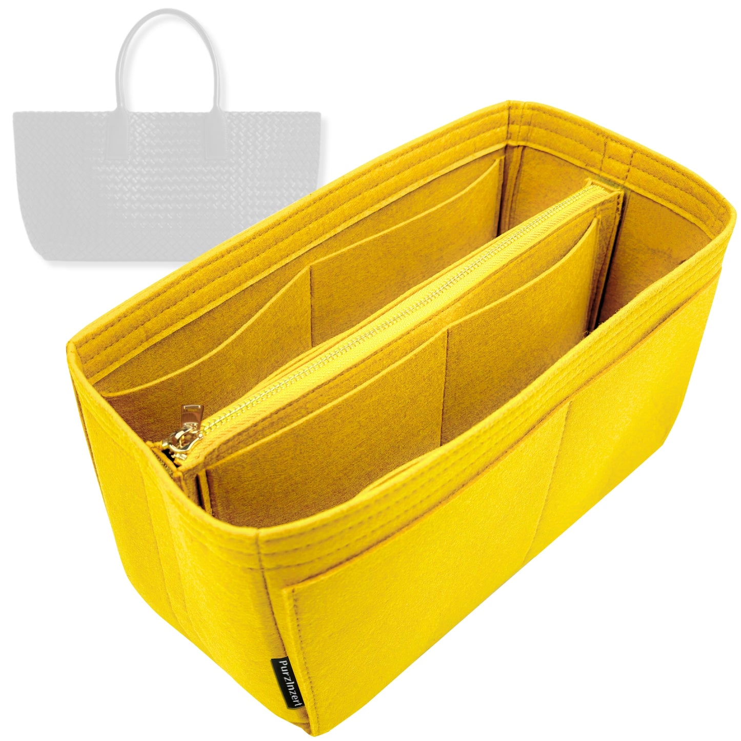 Bag Insert for (Bottega Veneta, Mini Cabat) Organizer Tote Purse Organiser Liner Shaper [Premium Felt Material]