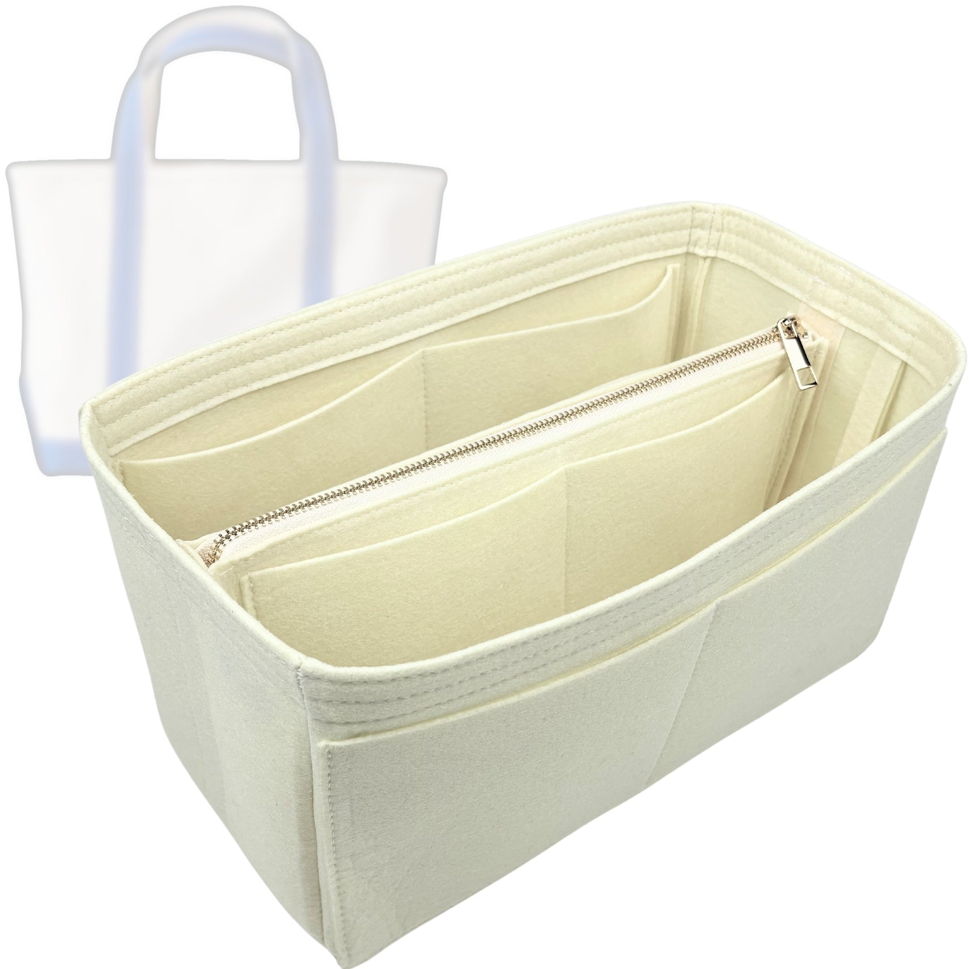 Bag Insert for (L.L.Bean, Boat and Tote - Extra Large) Organizer Tote Purse Organiser Liner Shaper [Premium Felt Material]