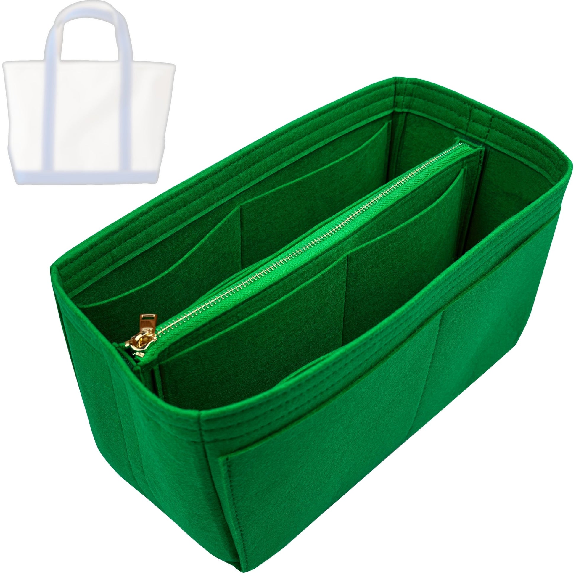 Bag Insert for (L.L.Bean, Boat and Tote - Small) Organizer Tote Purse Organiser Liner Shaper [Premium Felt Material]