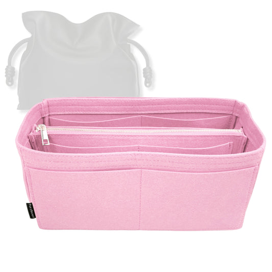 Bag Insert for (Loewe, Large Flamenco Clutch) Organizer Tote Purse Organiser Liner Shaper [Premium Felt Material]