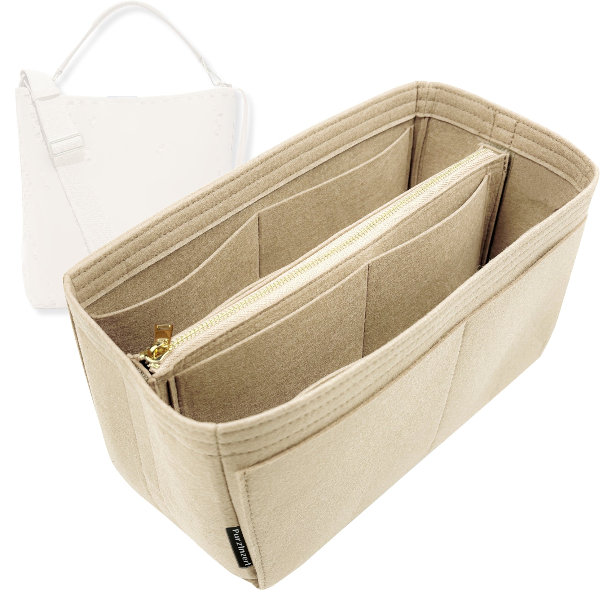 Bag Insert for (Rothys, The Bucket Bag) Organizer Tote Purse Organiser Liner Shaper [Premium Felt Material]