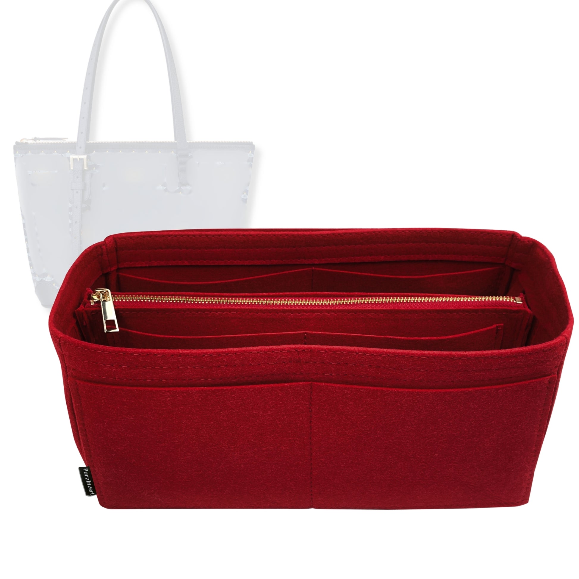 Bag Insert for (, Daily Battle 35 Zip) Organizer Tote Purse Organiser Liner Shaper [Premium Felt Material]