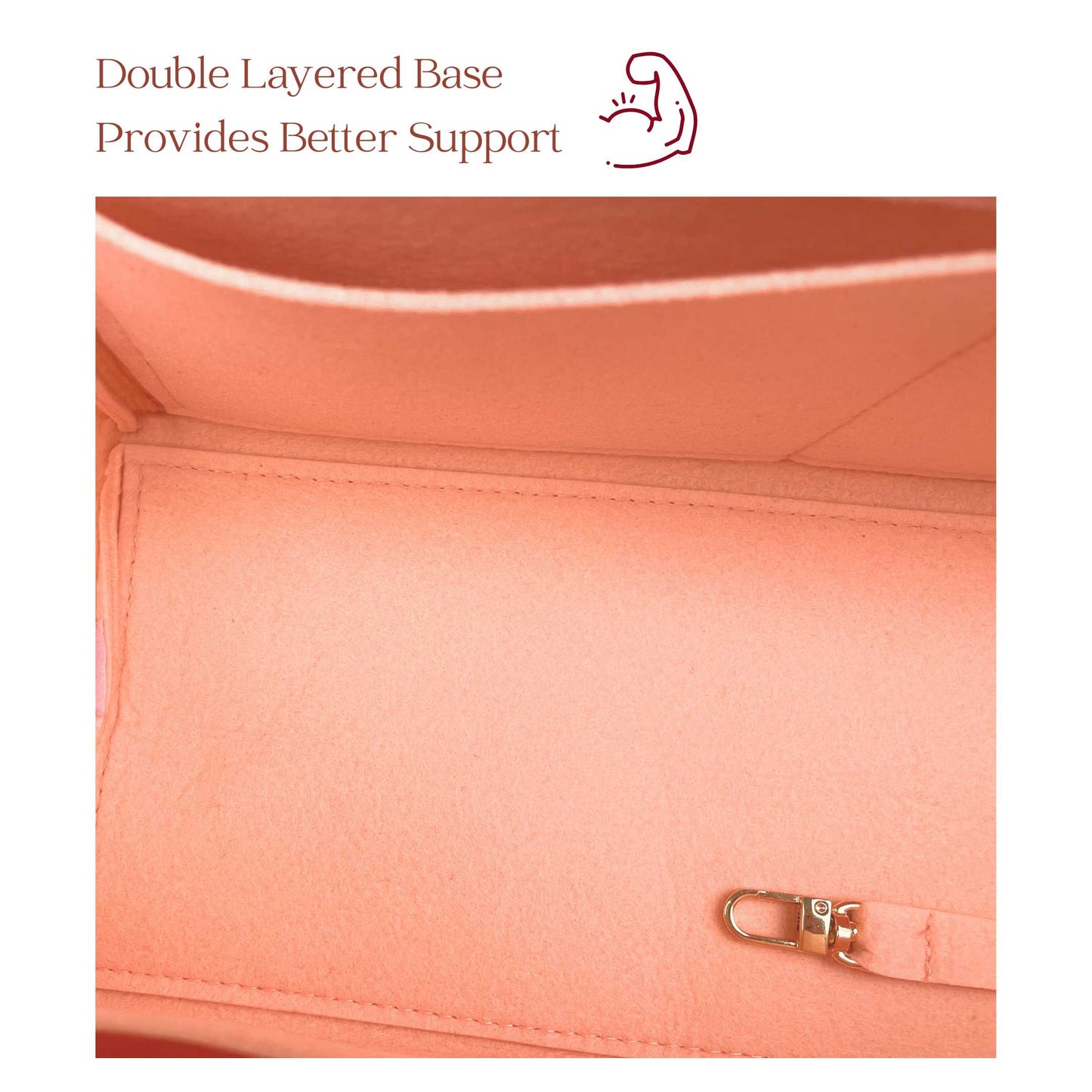 Bag Insert for (Celine, MEDIUM CABAS ANAIS CUIR TRIOMPHE in Grained calfskin) Organizer of Felt Fabric