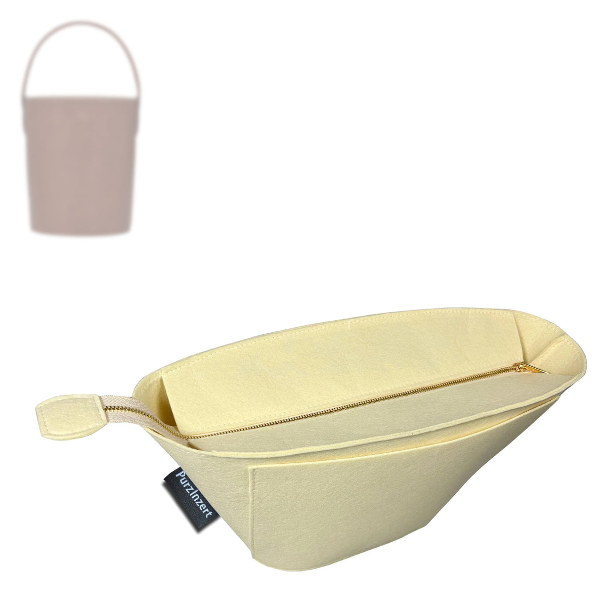 Bag Insert for (Longchamp, Epure S Bucket Bag) Organizer Tote Purse Organiser Liner Shaper [Premium Felt Material]