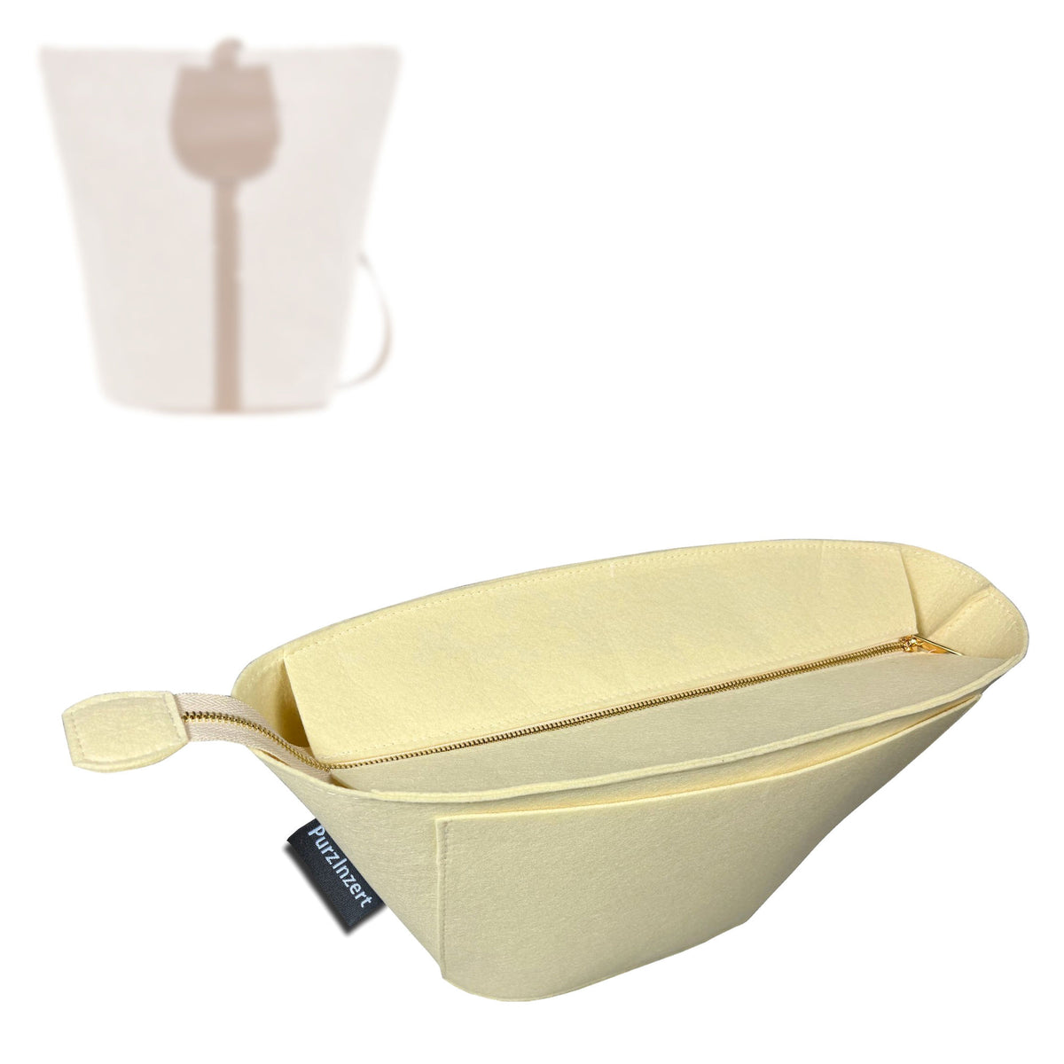 Bag Insert for (Longchamp, Complice L Bucket Bag) Organizer Tote Purse Organiser Liner Shaper [Premium Felt Material]