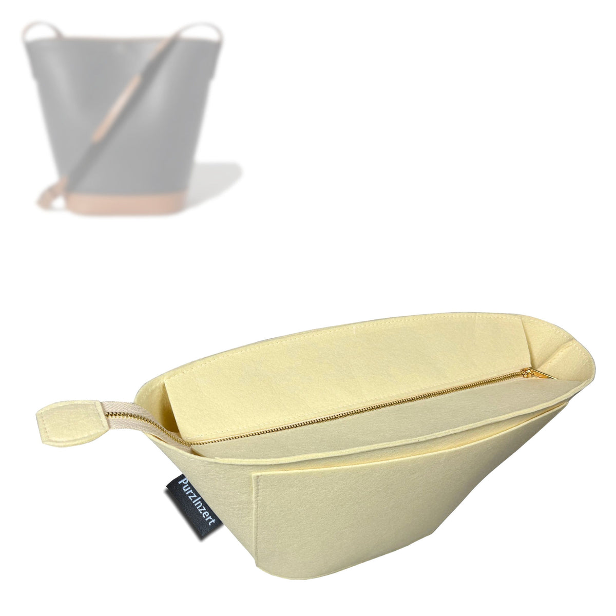 Bag Insert for (Celine, LITTLE BUCKET) Organizer Tote Purse Organiser Liner Shaper [Premium Felt Material]