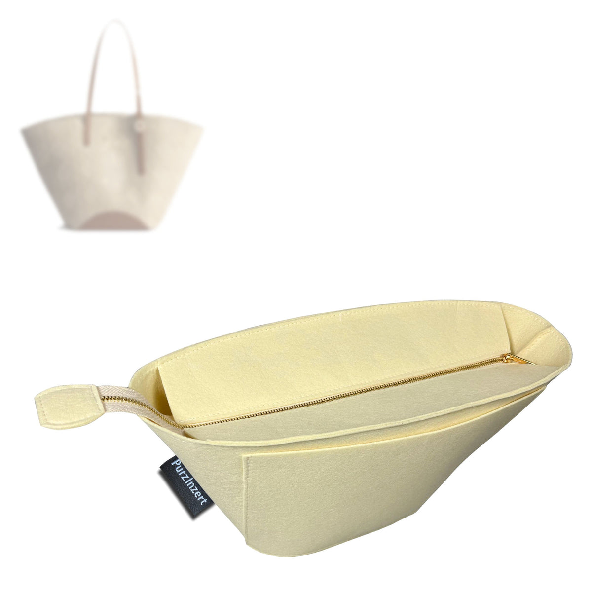 Bag Insert for (Dior, Medium Blooming Bag) Organizer Tote Purse Organiser Liner Shaper [Premium Felt Material]