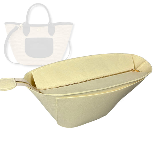 Bag Insert for (Longchamp, Le Panier Pliage XS Basket) Organizer Tote Purse Organiser Liner Shaper [Premium Felt Material]