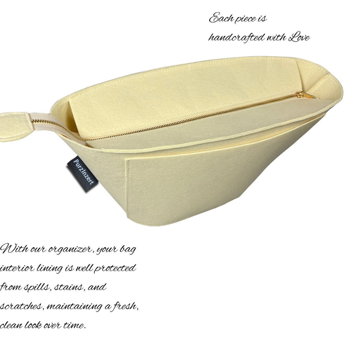 Bag Insert for (Miu Miu, Woven Fabric Tote) Organizer of Felt Fabric