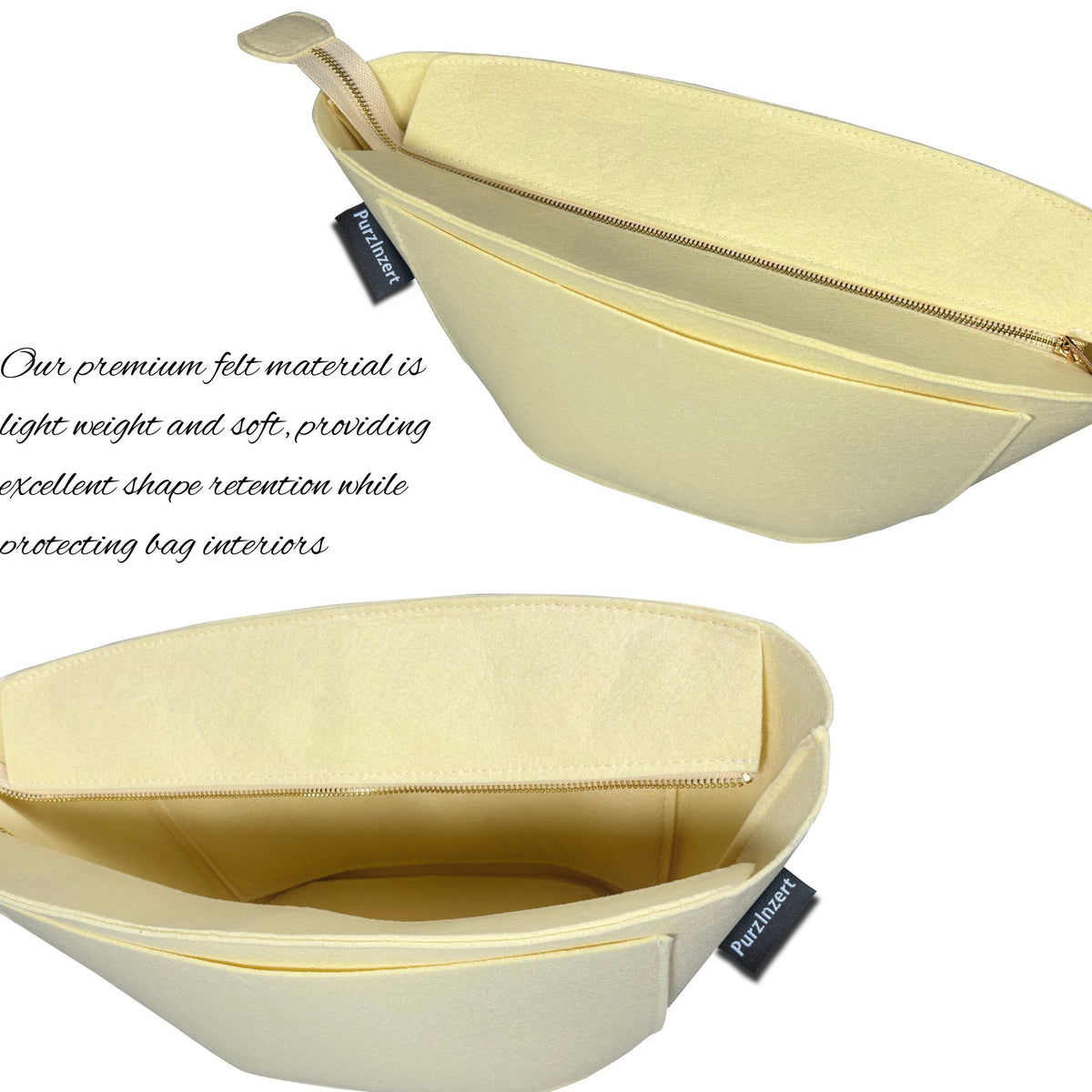 Bag Insert for (Miu Miu, Woven Fabric Tote) Organizer of Felt Fabric