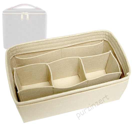 Bag Insert for (Celine, SQUARE VANITY CASE) Organizer Tote Purse Organiser Liner Shaper [Premium Felt Material]