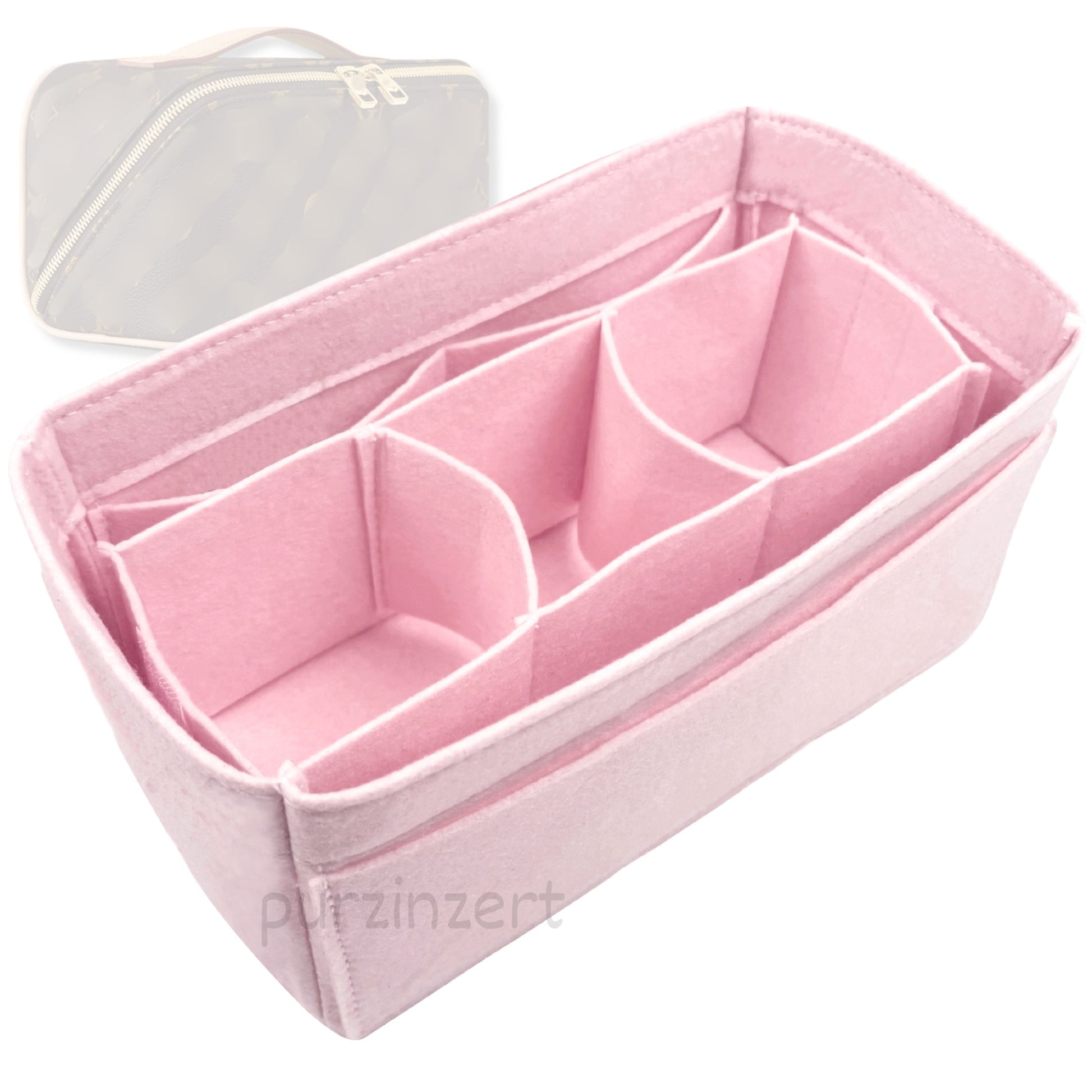 Bag Insert for (LV, M11750 Toiletry Bag) Organizer Tote Purse Organiser Liner Shaper [Premium Felt Material]