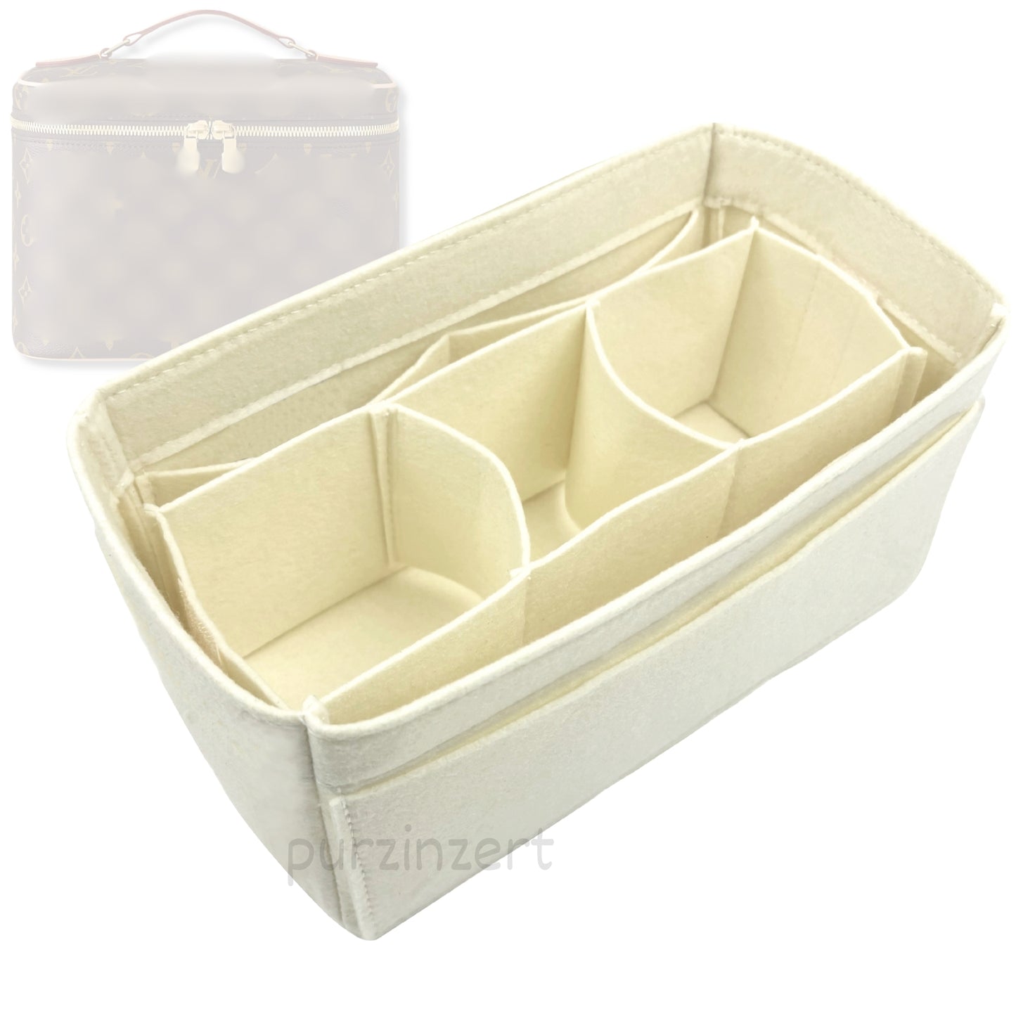 Bag Insert for (LV, Nice Mini) Organizer Tote Purse Organiser Liner Shaper [Premium Felt Material]