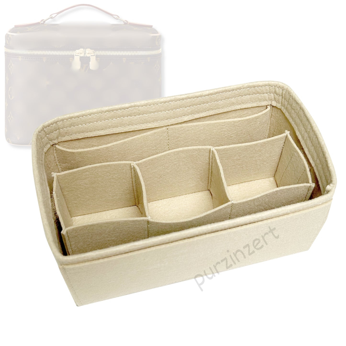 Bag Insert for (LV, Nice BB) Organizer Tote Purse Organiser Liner Shaper [Premium Felt Material]