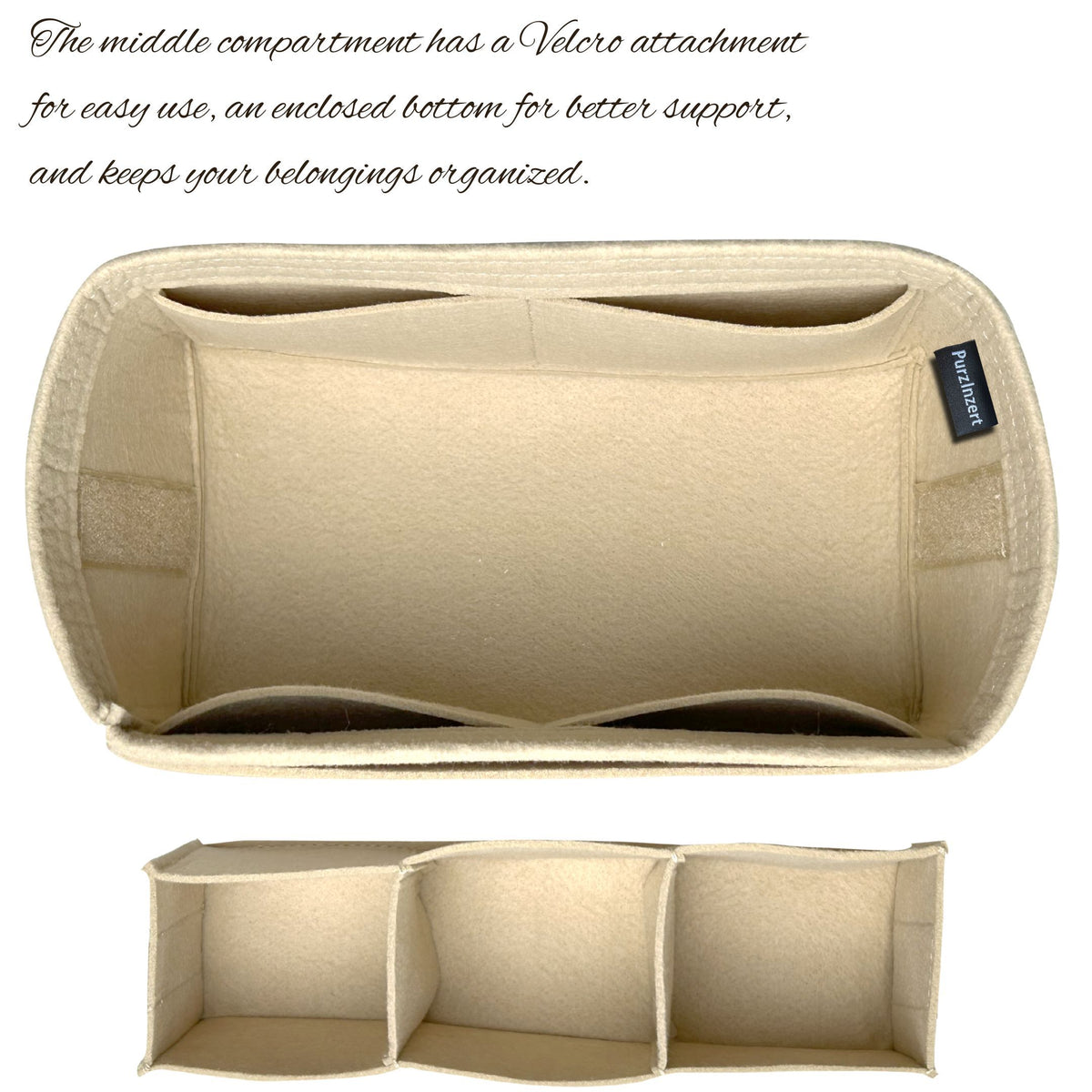 Bag Insert for (LV, M11750 Toiletry Bag) Organizer of Felt Fabric