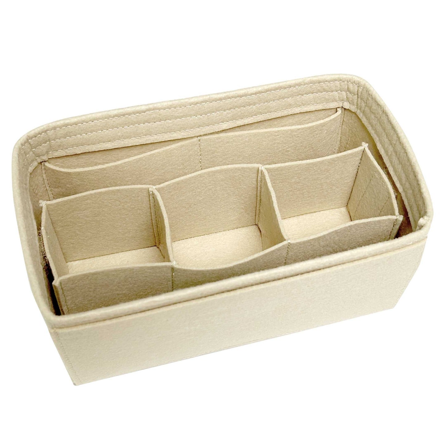 Bag Insert for (Goyard, Bowling 25 Toiletry Bag) Organizer of Felt Fabric