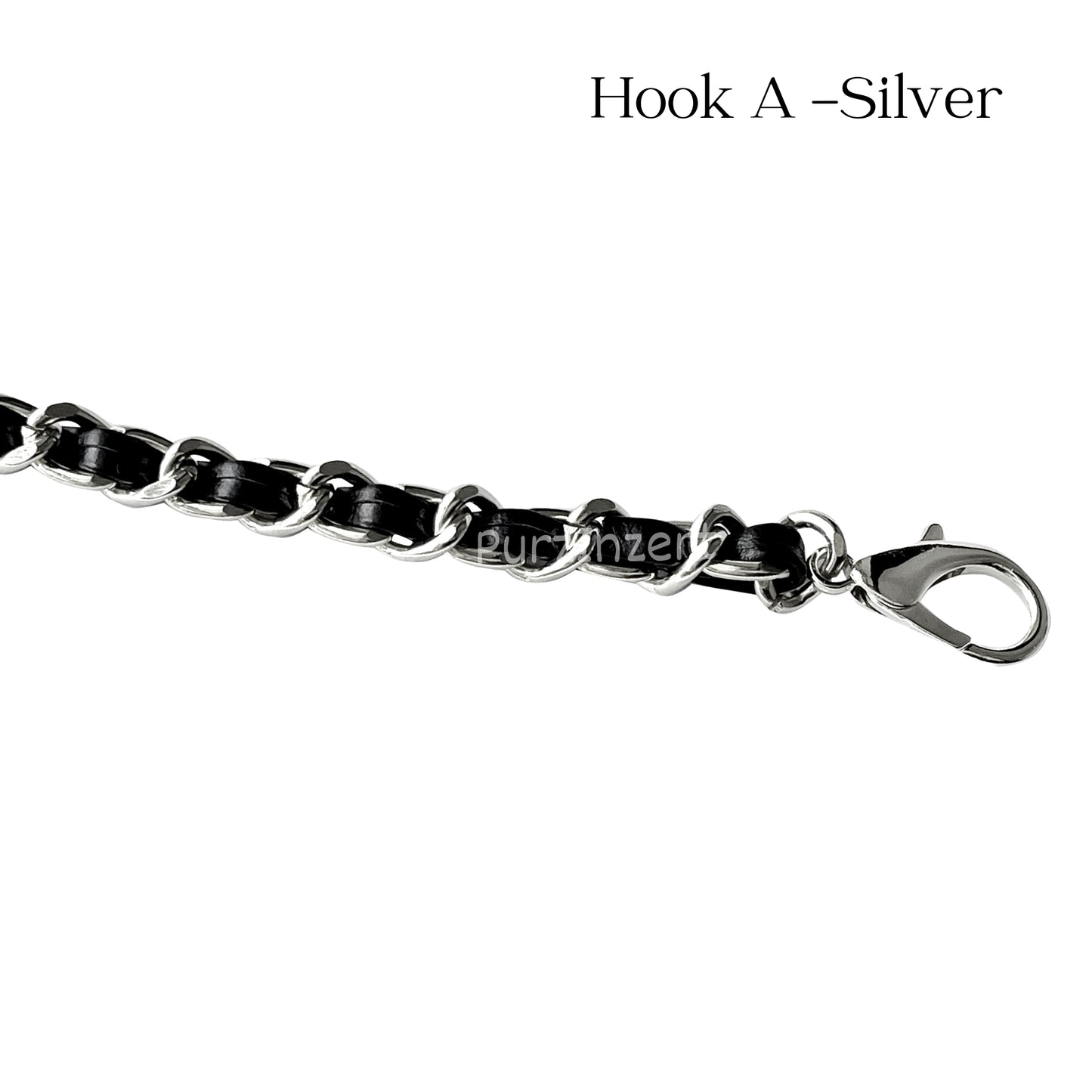 【Hook A-Silver】Conversion Kit for (Chanel Classic Flap Card Holder) to Crossbody Bag, DIY Wallet Handbag, Felt Insert with 120cm Leather Chain