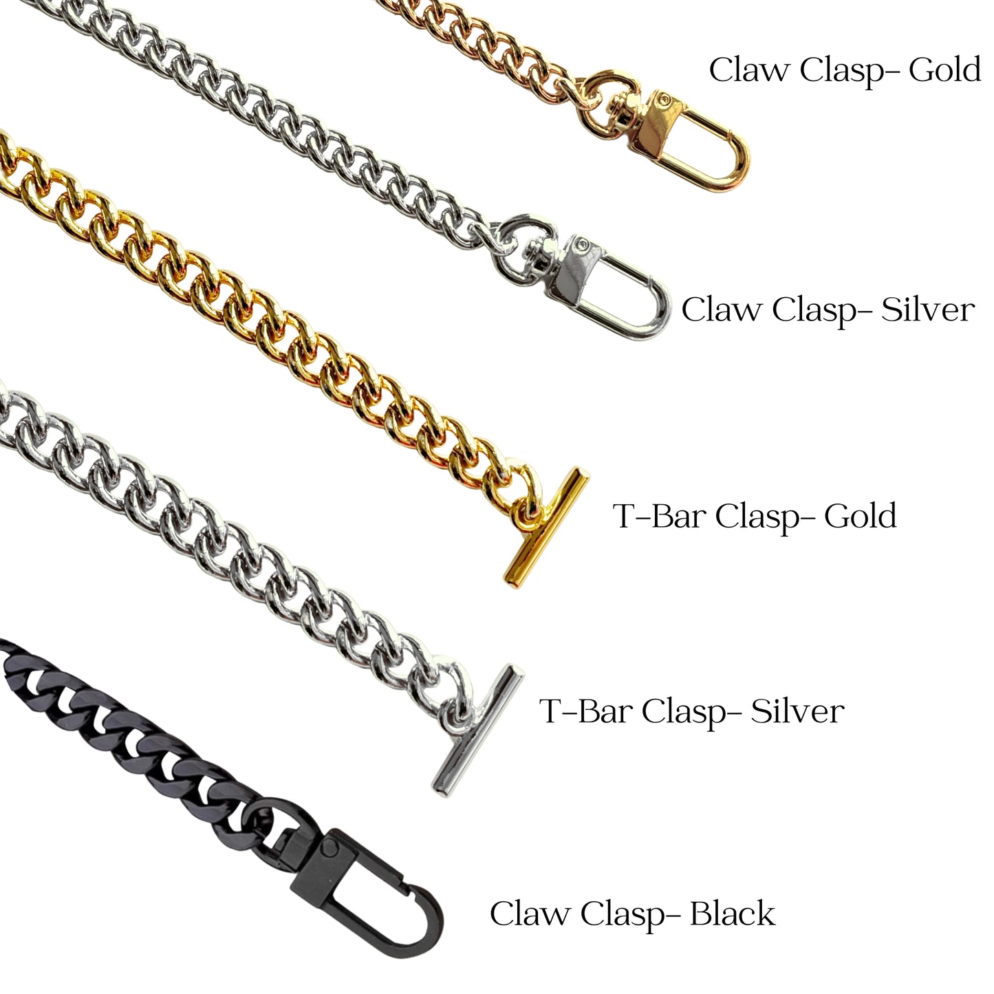 【Claw Clasp Clasp-Golden】Conversion Kit for (Saint Laurent, YSL) Cassandre Matelasse Flap Pouch to Crossbody Bag, Felt Insert with 120cm/47" Metal Chain