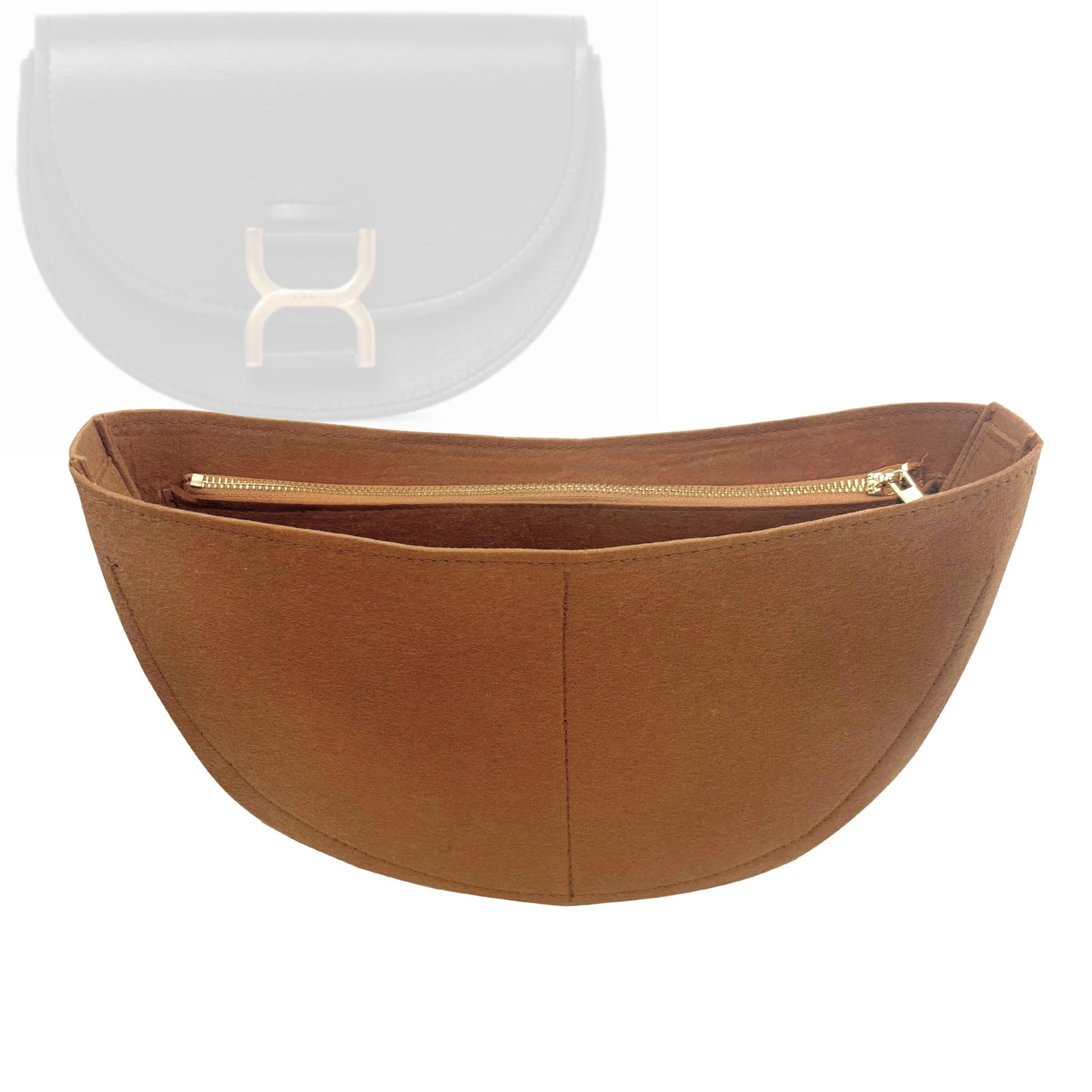 Bag Insert for (Chloe, Marcie Flap Mini) Organizer Tote Purse Organiser Liner Shaper [Premium Felt Material]