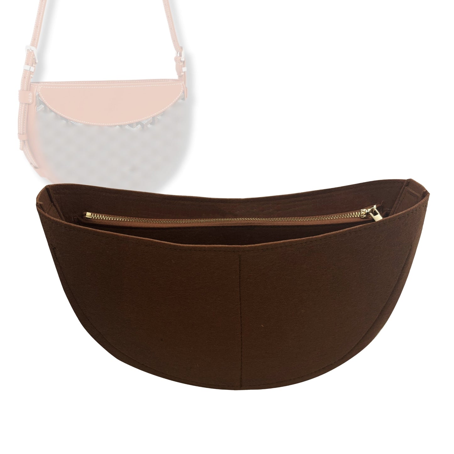 Bag Insert for (Goyard, Hirondelle Bag) Organizer Tote Purse Organiser Liner Shaper [Premium Felt Material]