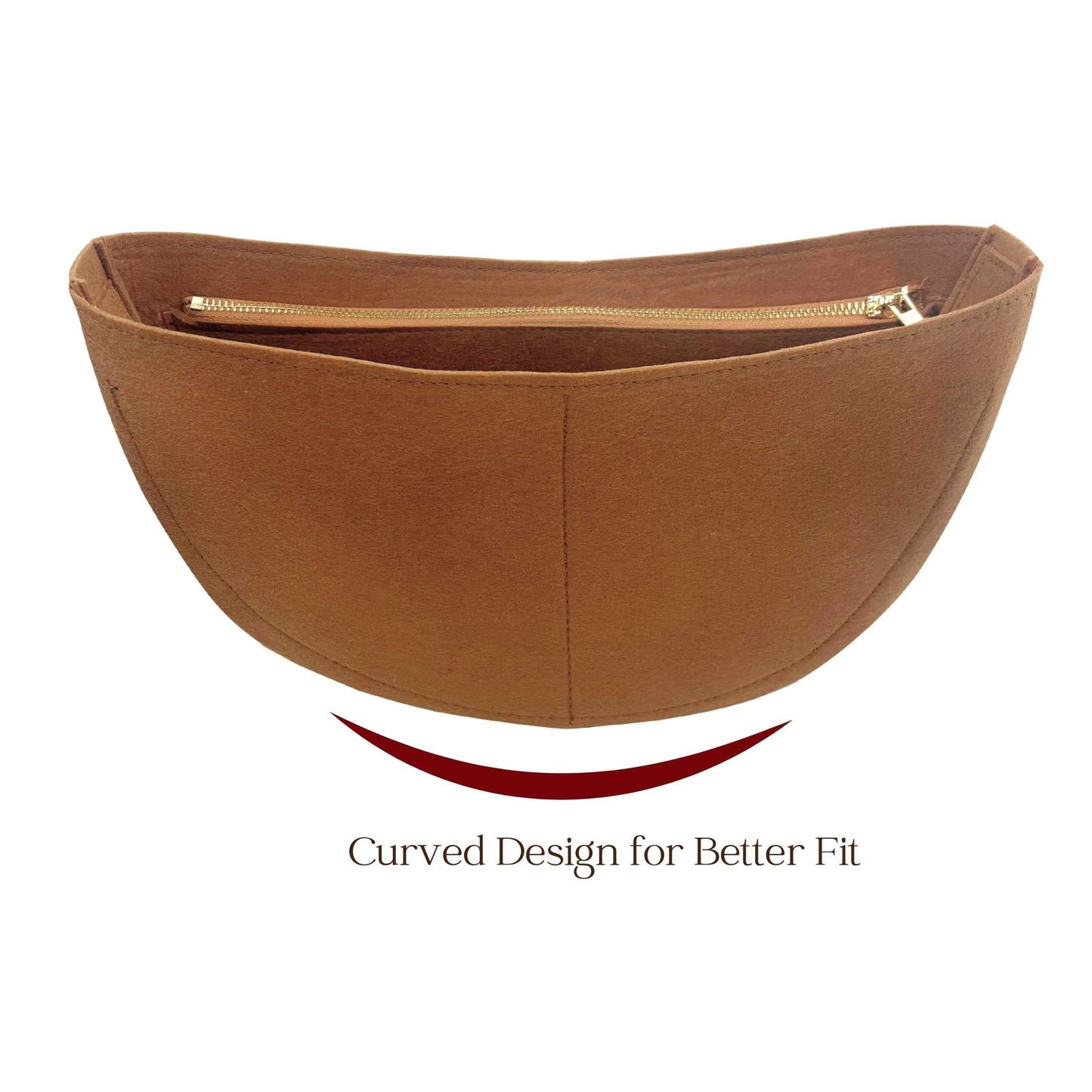 Bag Insert for (Rothys, The Crescent Bag) Organizer of Felt Fabric