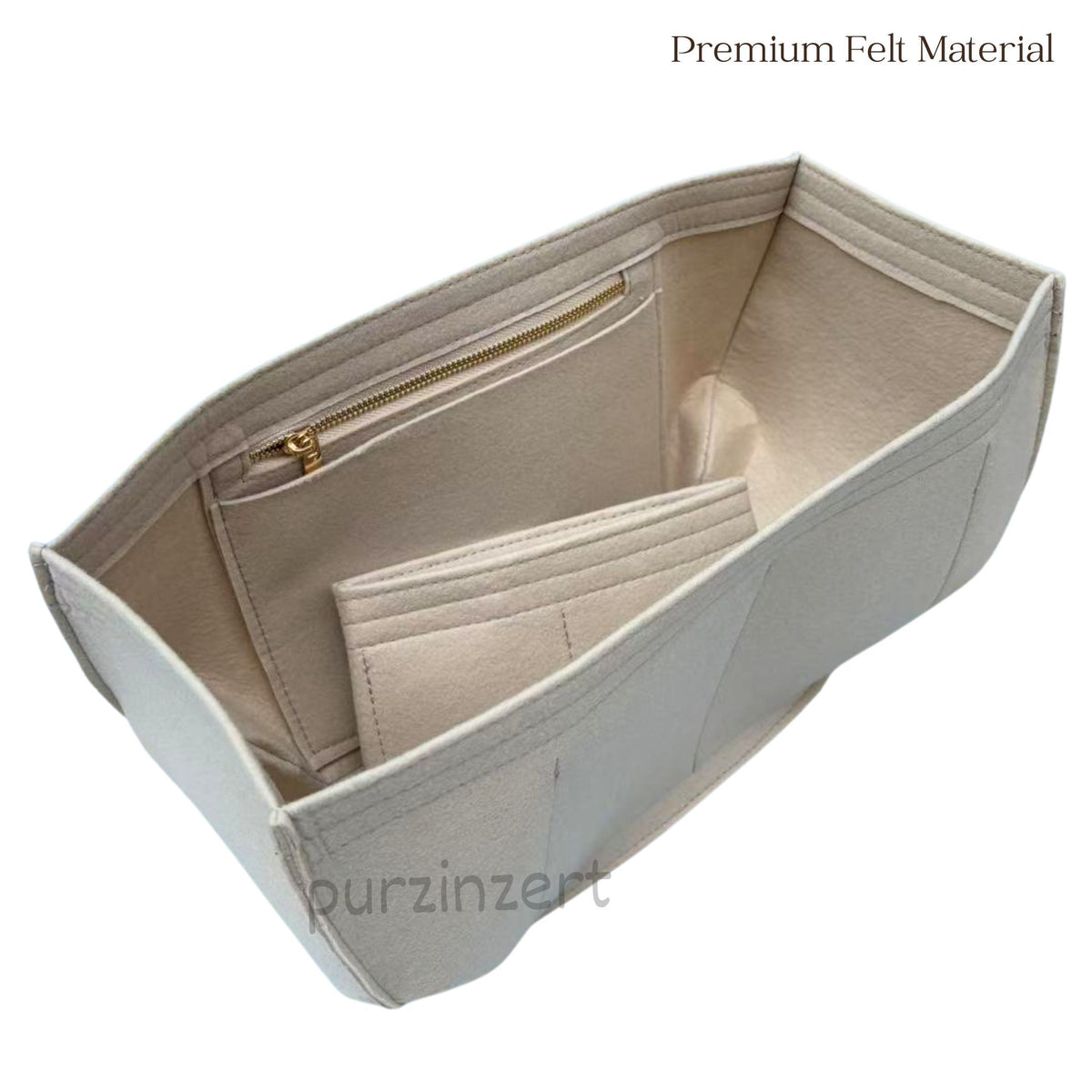 Bag Insert for (Polene, Cyme Tote) Organizer of Felt Fabric