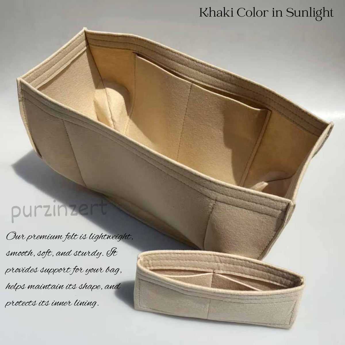 Bag Insert for (Polene, Cyme Tote) Organizer of Felt Fabric