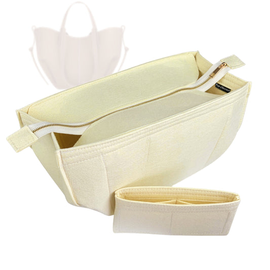Bag Insert for (Cyme Large) Organizer of Felt Fabric with Top Zip Cover