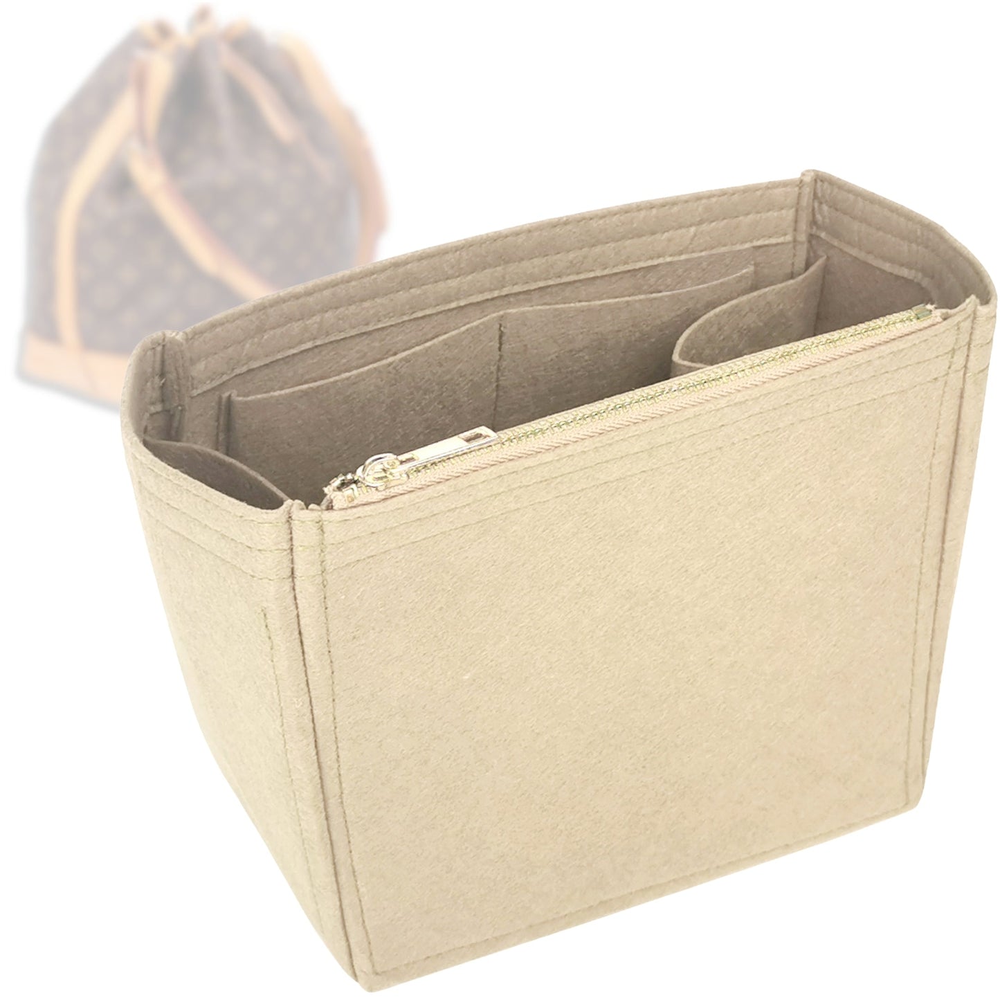 Bag Insert for (LV, Sac Noe Grande) Organizer Tote Purse Organiser Liner Shaper [Premium Felt Material]