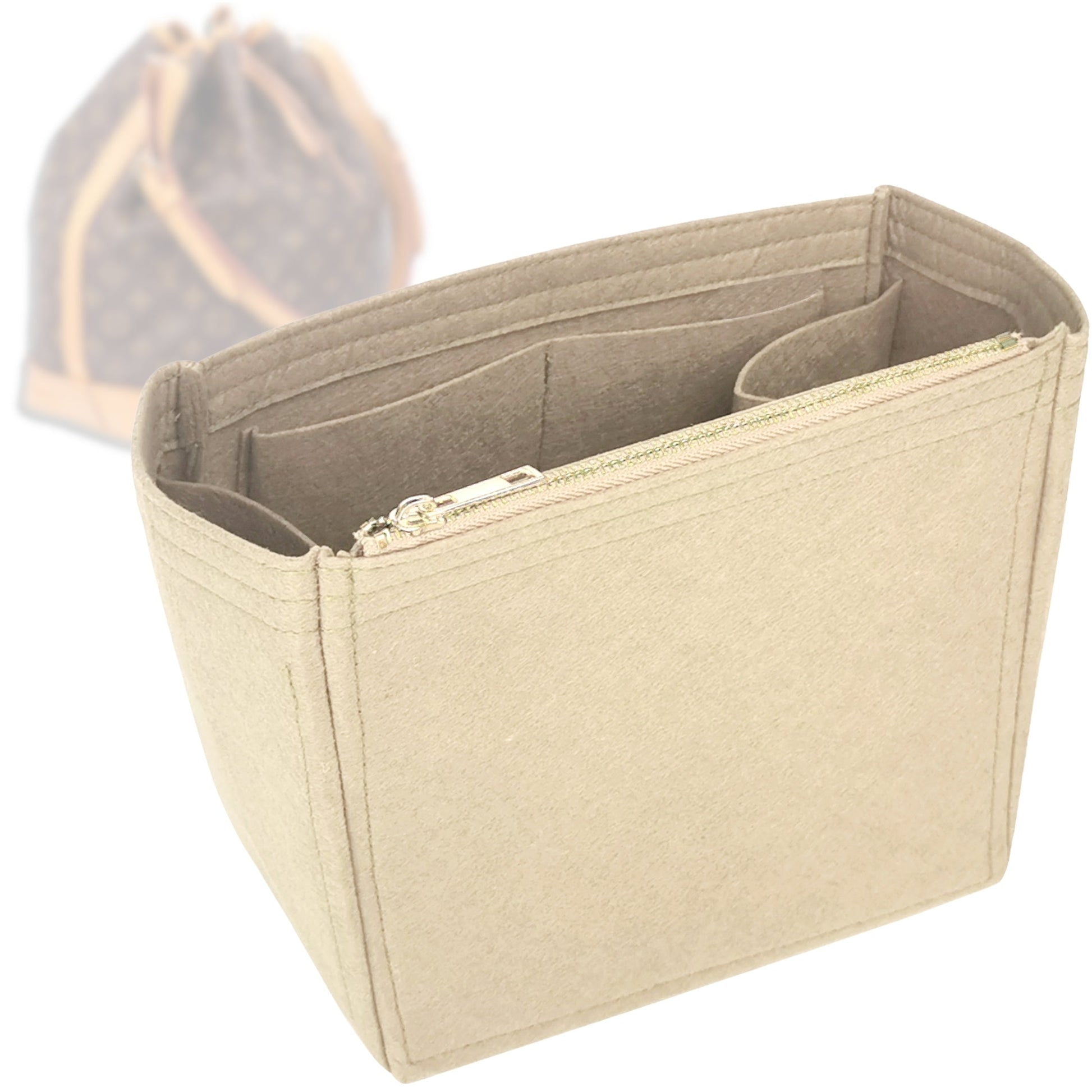 Bag Insert for (LV, Sac Noe Grande) Organizer Tote Purse Organiser Liner Shaper [Premium Felt Material]