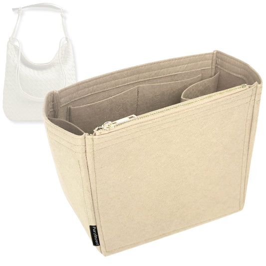 Bag Insert for (Bottega Veneta, Sardine Hobo) Organizer Tote Purse Organiser Liner Shaper [Premium Felt Material]