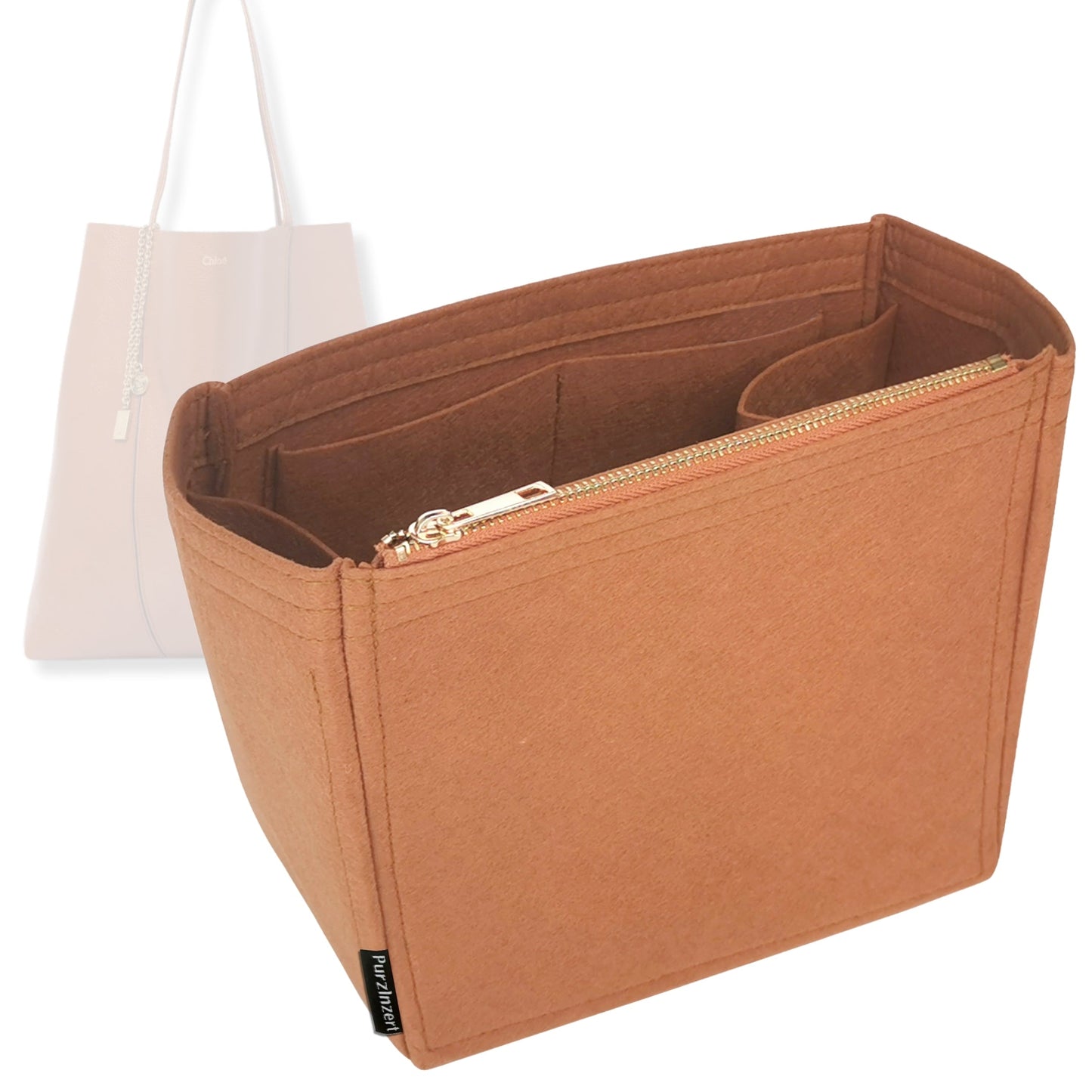 Bag Insert for (Chloe, Large Spin Tote 35cm) Organizer Tote Purse Organiser Liner Shaper [Premium Felt Material]