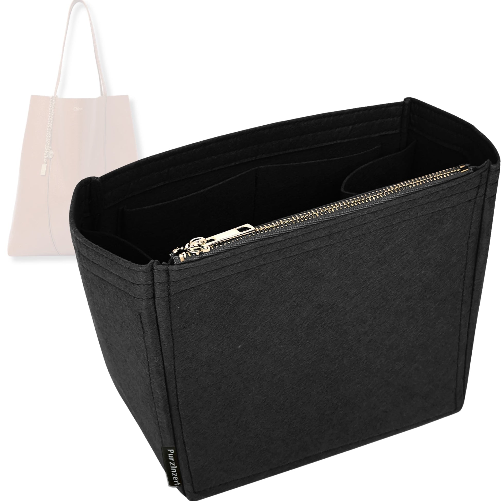 Bag Insert for (Chloe, Spin Tote 27cm) Organizer Tote Purse Organiser Liner Shaper [Premium Felt Material]
