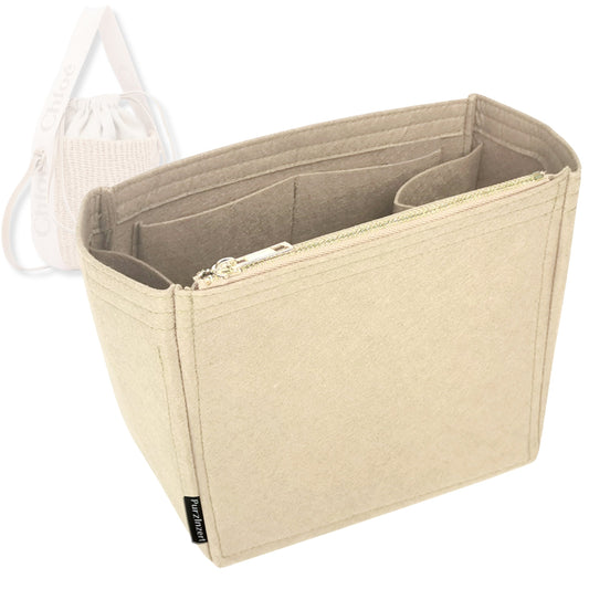 Bag Insert for (Chloe, Small Woody Basket) Organizer Tote Purse Organiser Liner Shaper [Premium Felt Material]
