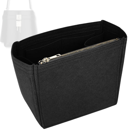 Bag Insert for (Givenchy, Medium Shark Lock bucket bag in Box leather) Organizer Tote Purse Organiser Liner Shaper [Premium Felt Material]