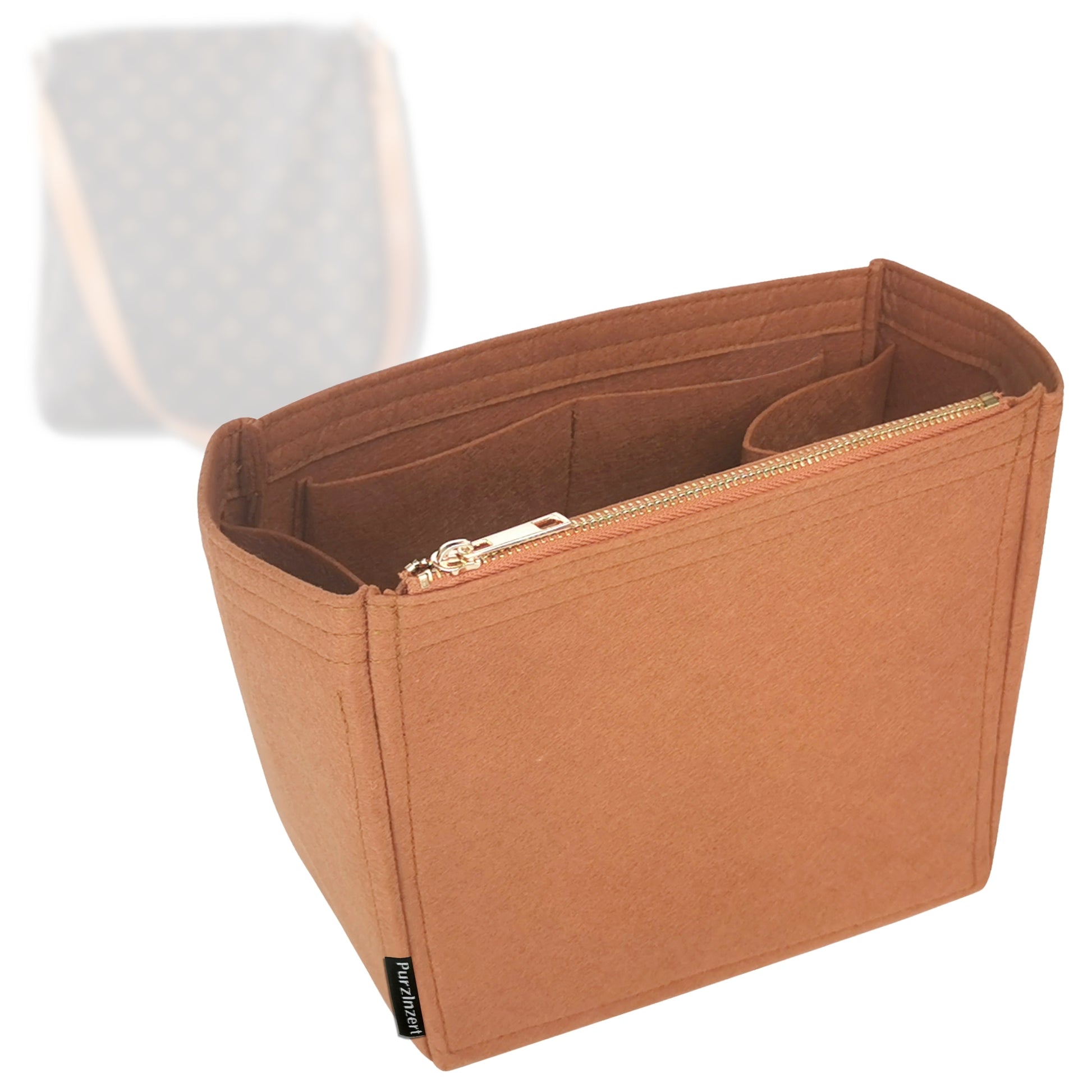 Bag Insert for (LV, Musette Salsa GM) Organizer Tote Purse Organiser Liner Shaper [Premium Felt Material]