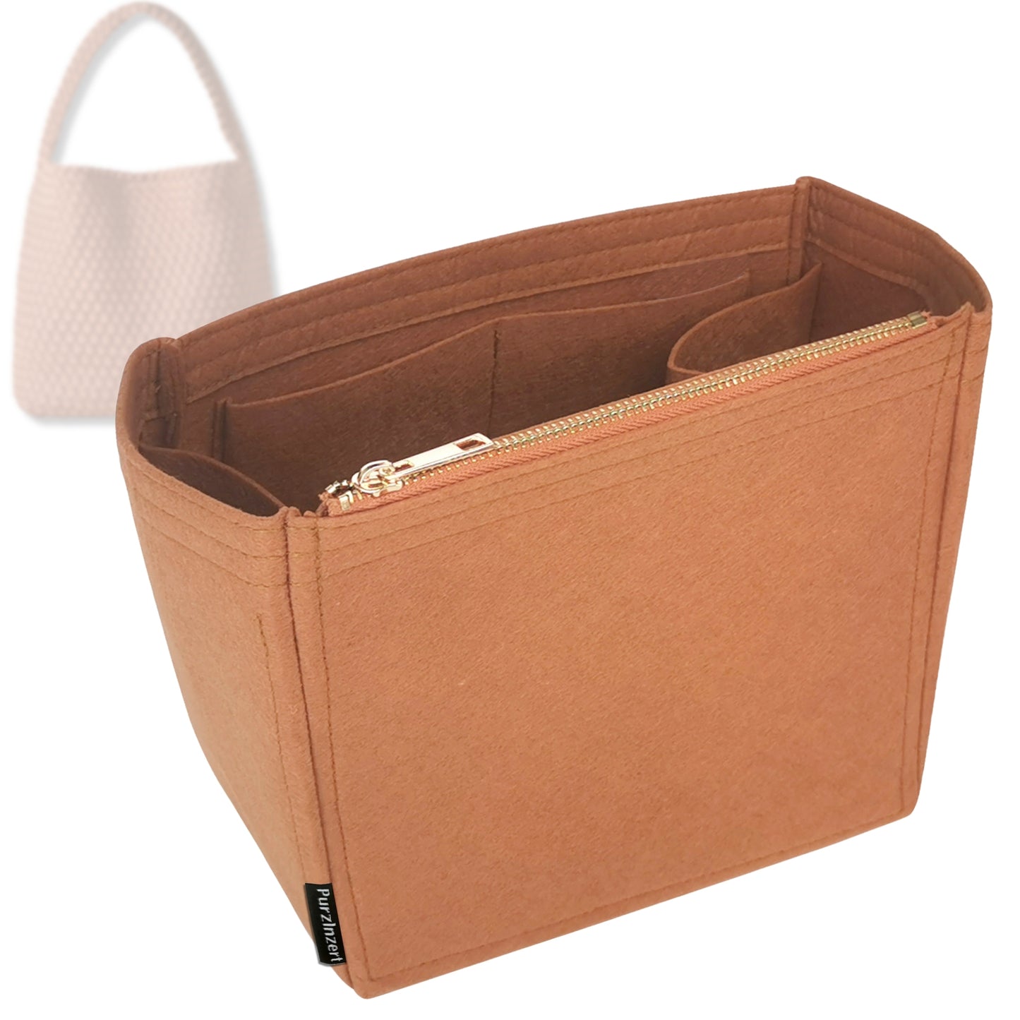 Bag Insert for (Naghedi, Nomad Large Hobo) Organizer Tote Purse Organiser Liner Shaper [Premium Felt Material]