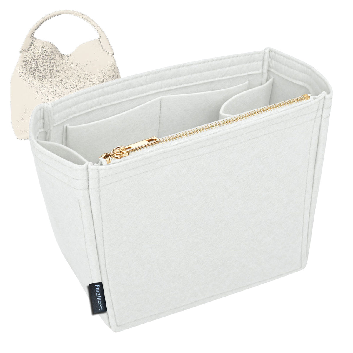 Bag Insert for (Loro Piana, Large Bale bag) Organizer Tote Purse Organiser Liner Shaper [Premium Felt Material]