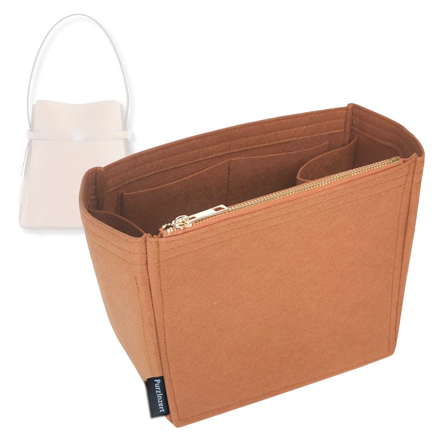 Bag Insert for (Toteme, Belted leather bucket bag) Organizer Tote Purse Organiser Liner Shaper [Premium Felt Material]