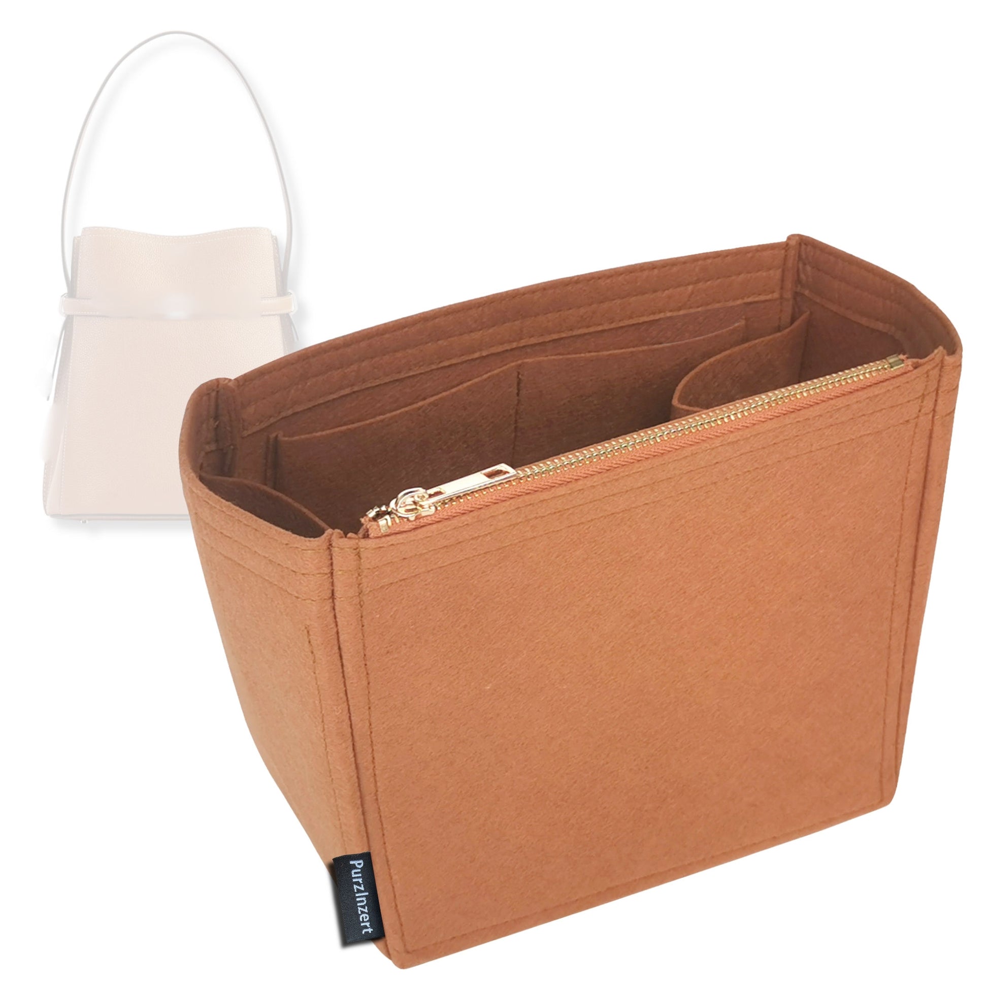 Bag Insert for (Toteme, Belted leather bucket bag) Organizer Tote Purse Organiser Liner Shaper [Premium Felt Material]
