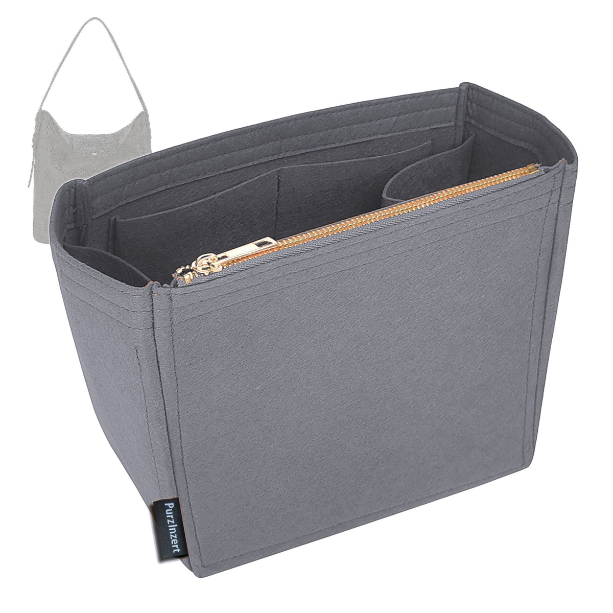 Bag Insert for (Longchamp, Le Cadence L Shoulder bag) Organizer Tote Purse Organiser Liner Shaper [Premium Felt Material]