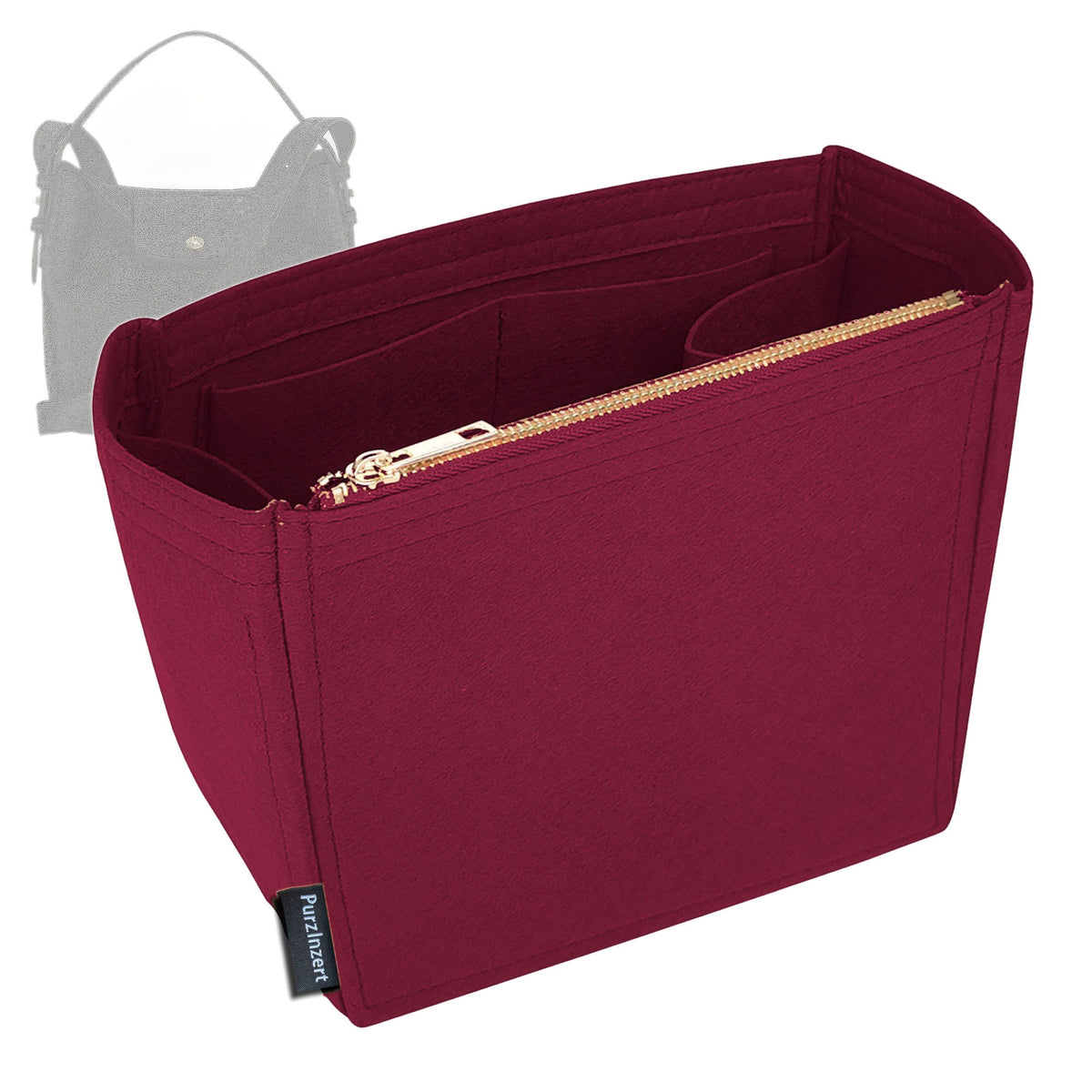Bag Insert for (Longchamp, Le Cadence S Bucket bag) Organizer Tote Purse Organiser Liner Shaper [Premium Felt Material]
