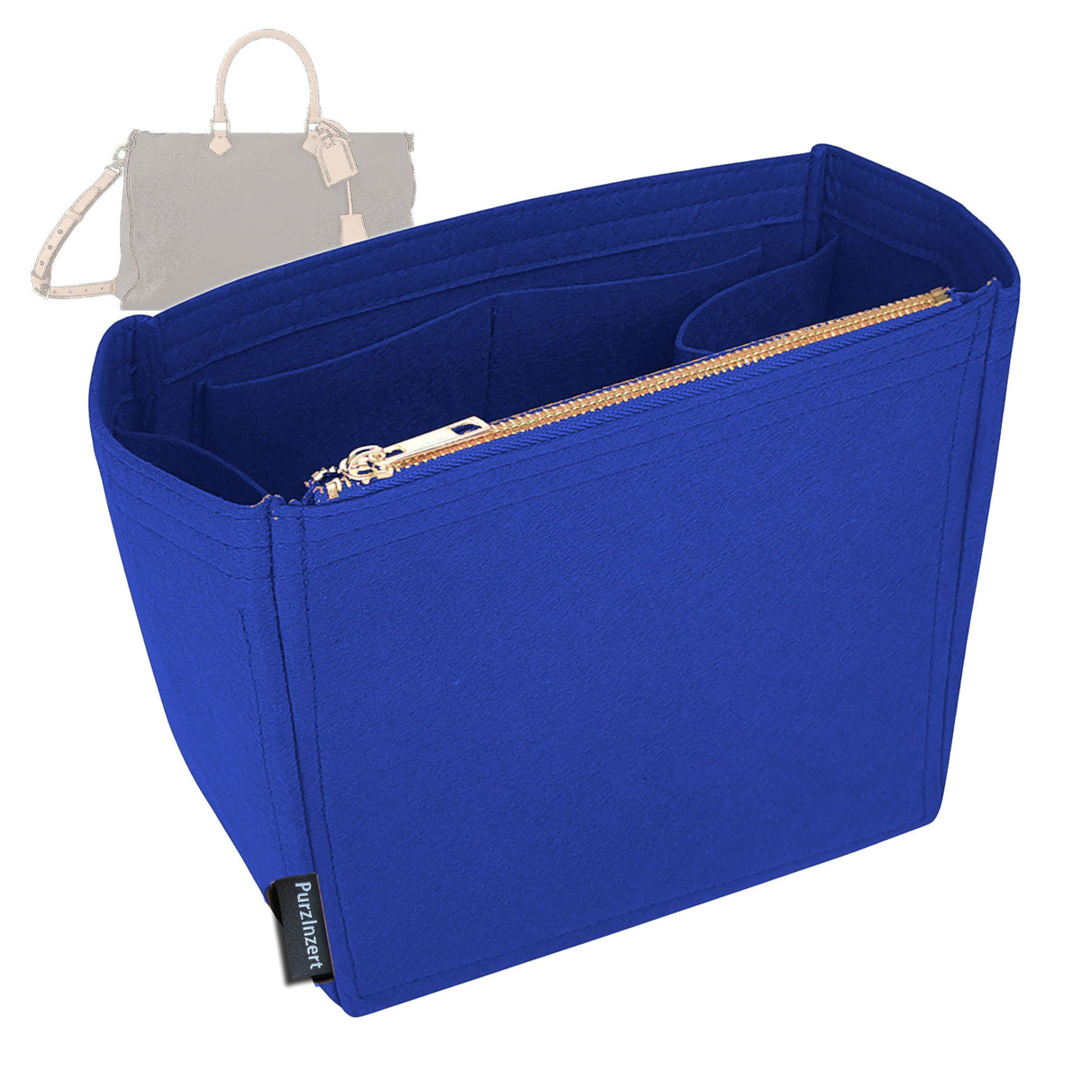 Bag Insert for (LV, P9 Speedy 50) Organizer Tote Purse Organiser Liner Shaper [Premium Felt Material]