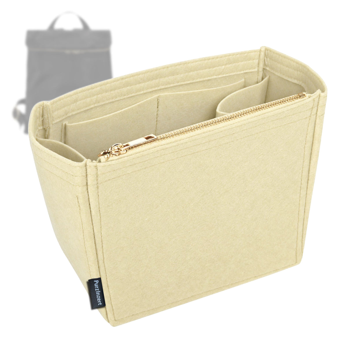 Bag Insert for (Longchamp, Le Foulonne M Backpack) Organizer Tote Purse Organiser Liner Shaper [Premium Felt Material]