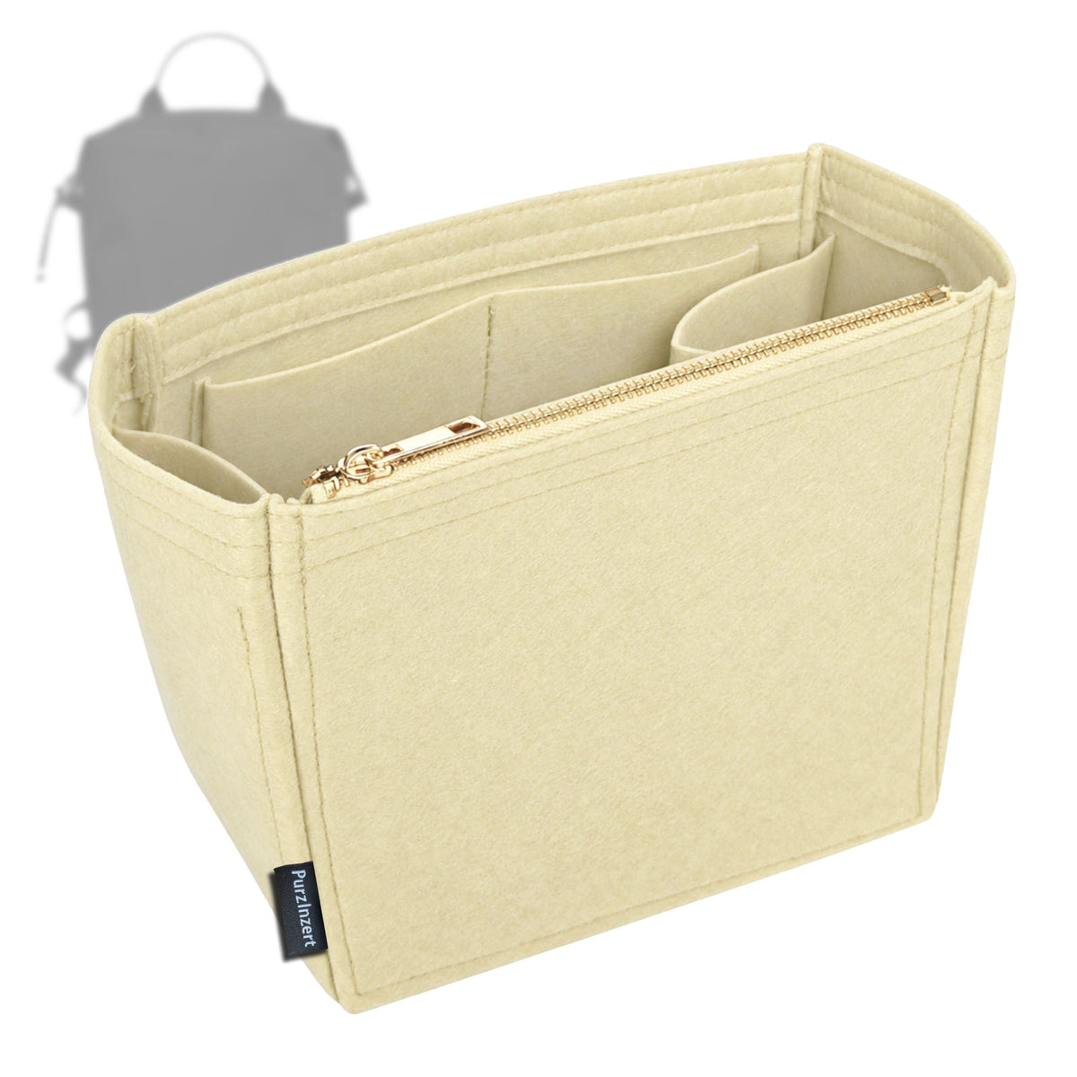 Bag Insert for (Longchamp, Le Pliage Energy L Backpack 10166HSR) Organizer Tote Purse Organiser Liner Shaper [Premium Felt Material]