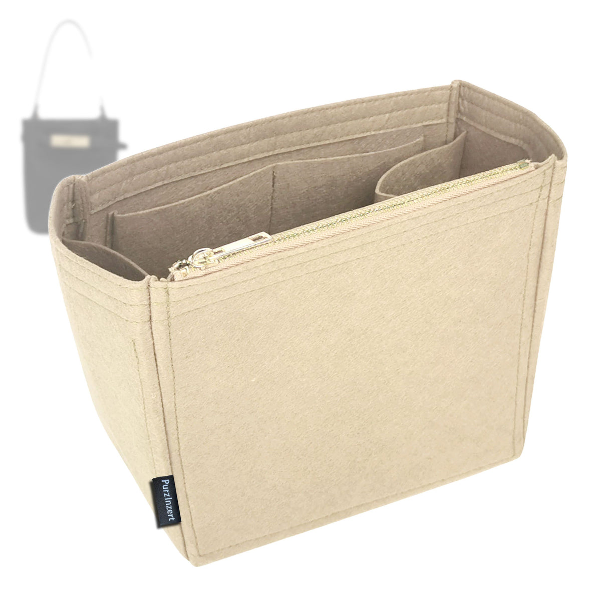 Bag Insert for (Longchamp, Le Smart XS Bucket Bag) Organizer Tote Purse Organiser Liner Shaper [Premium Felt Material]