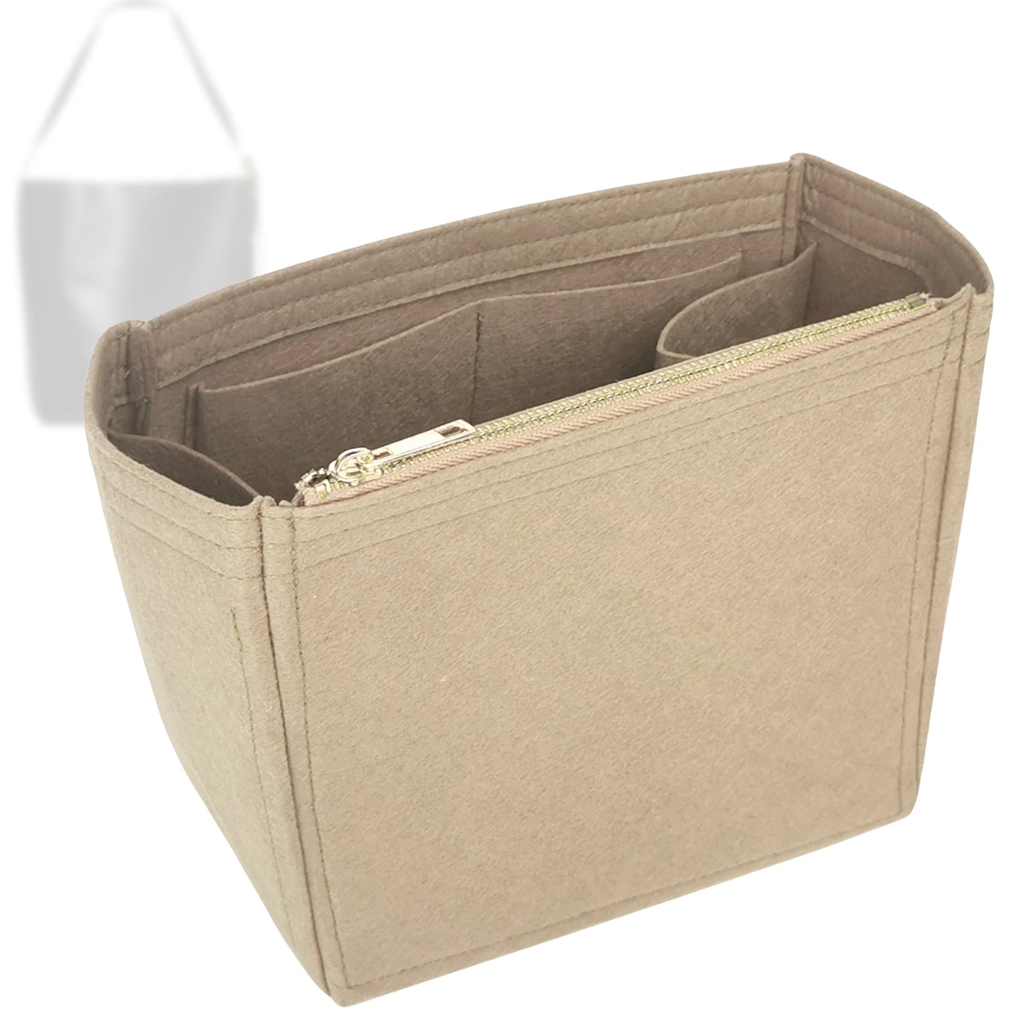 Bag Insert for (Madewell, Essential Bucket Tote) Organizer Tote Purse Organiser Liner Shaper [Premium Felt Material]
